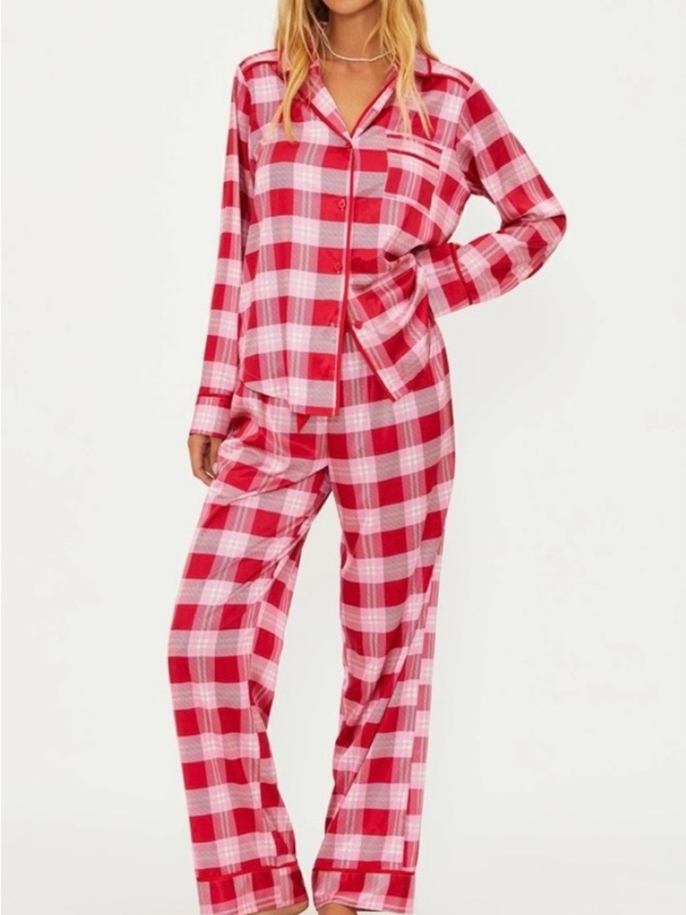 Beach Riot Livy Top & Connie Pants Pajama Set Size S